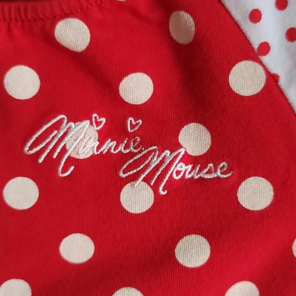 DISNEY Minnie Mouse One Piece Walt Disney World Polka Dot Size 24M Red